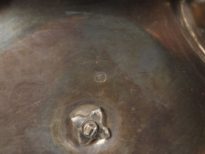 Porte huilier/vinaigrier de style Louis XV en argent 925, poinçon Mine