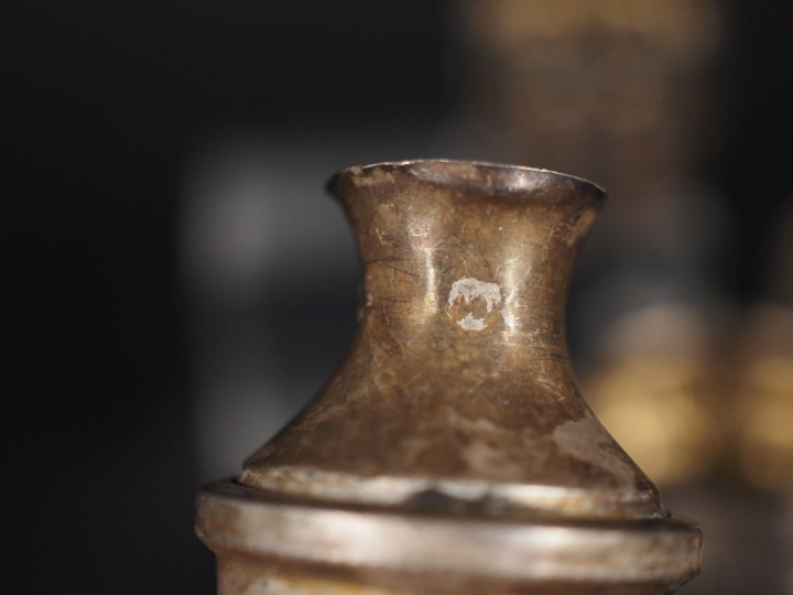 Ensemble comprenant :  - deux bases de coquetiers en argent 925, poinç