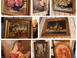 Vente aux enchères Ensemble d'huiles sur toiles, aquarelles, dessins, gravures ou  reprod