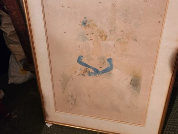 Ensemble d'huiles sur toiles, aquarelles, dessins, gravures ou  reprod