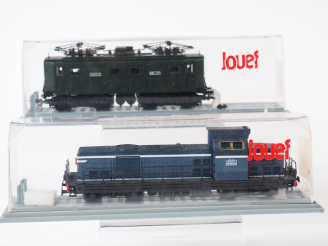 Vente aux enchères Matériel roulant HO de marque jouef comprenant 2 motrices en boîte cri