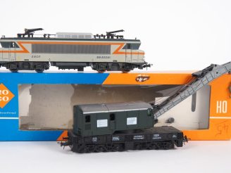 Vente aux enchères Matériel roulant en HO de marque ROCO en boite d’origine Grue de voie 