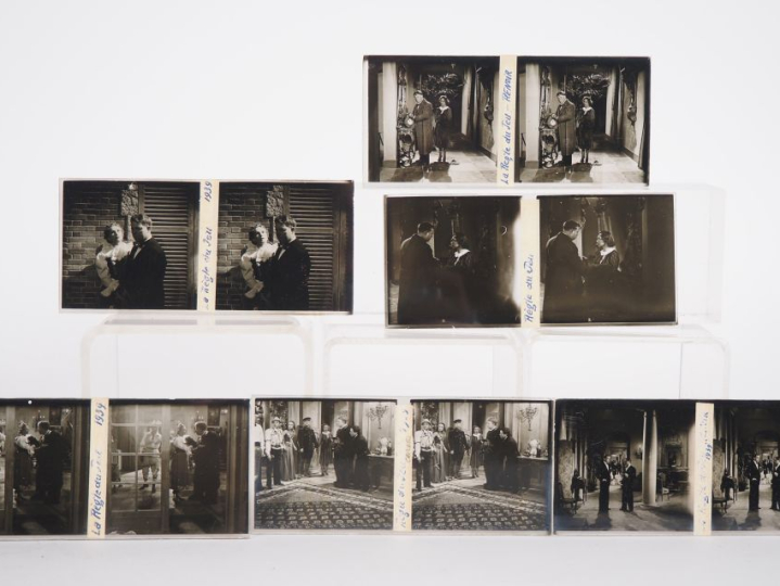 PHOTOGRAPHIE. 'La règle du jeu'. Jean RENOIR. Lot de treize plaques ph