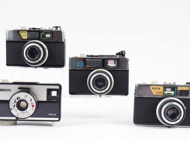 FOCA. Lot de quatre appareils photographiques : - MARLY avec objectif 