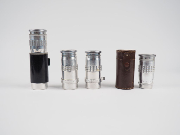 FOCA. Lot de quatre objectifs : - OPLAR 1:3.5/90 n°11.873 - OPLAR 1:3.