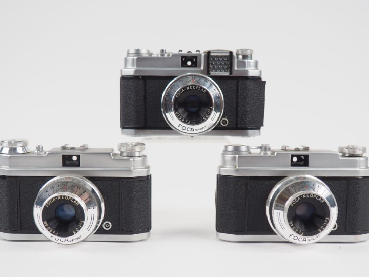 FOCA. Lot de trois appareils photographiques FOCASPORT (n°025.488 S/70