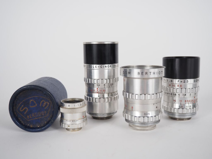PAILLARD BOLEX. Caméra H16 REFLEX avec quatre objectifs SOM BERTHIOT :