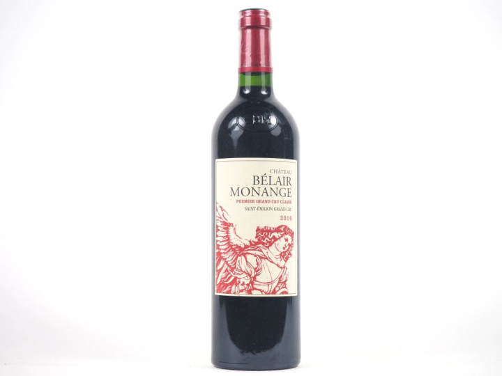 1 BOUTEILLE CHÂTEAU BÉLAIR MONANGE 1er GCC ST ÉMILION - 2016