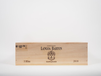 Vente aux enchères 3 BOUTEILLES CHÂTEAU LANGOA BARTON ST JULIEN - 2018 - CBO