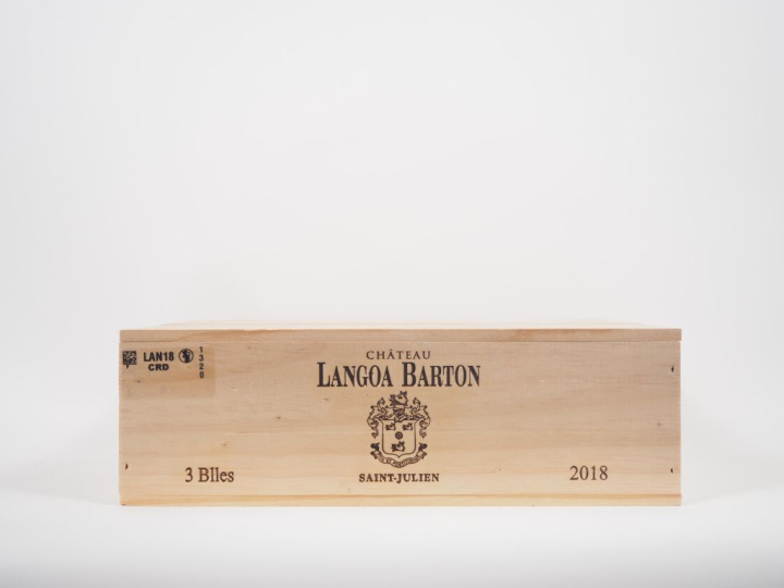 3 BOUTEILLES CHÂTEAU LANGOA BARTON ST JULIEN - 2018 - CBO