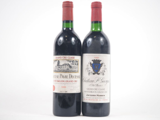 Vente aux enchères 2 BOUTEILLES : 1 CHÂTEAU PAVIE DECESSE GC ST ÉMILION - 1986 - ELS / 1 