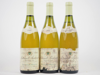 Vente aux enchères 3 BOUTEILLES MEURSAULT SANTENOTS 1er CRU BITOUZET PRIEUR - 1995 - 2 à 