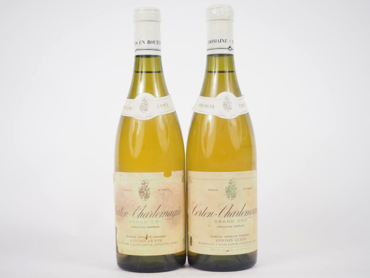 2 BOUTEILLES CORTON CHARLEMAGNE GC DOMAINE ANTONIN GUYON - 1998 - EA