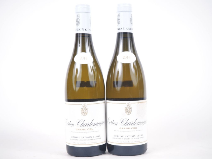 2 BOUTEILLES CORTON CHARLEMAGNE GC DOMAINE ANTONIN GUYON - 2014 - 1 EL