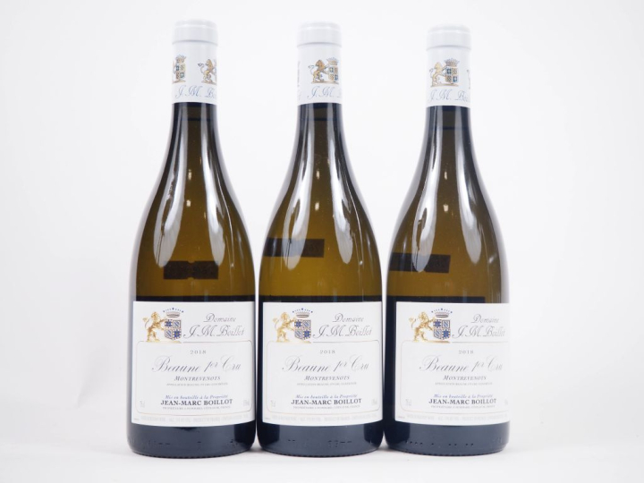 3 BOUTEILLES BEAUNE 1er CRU "MONTREVENOTS" JEAN MARC BOILLLOT - 2018
