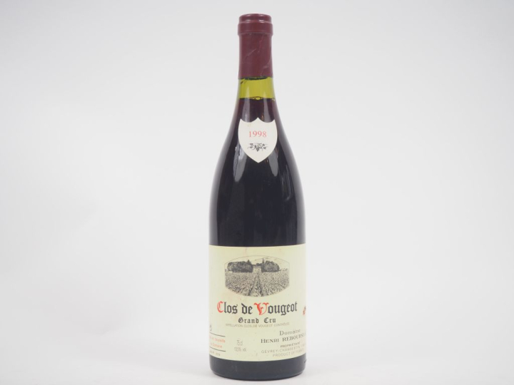 1 BOUTEILLES CLOS DE VOUGEOT GC DOMAINE HENRI REBOURSEAU - 1998 - ETLT