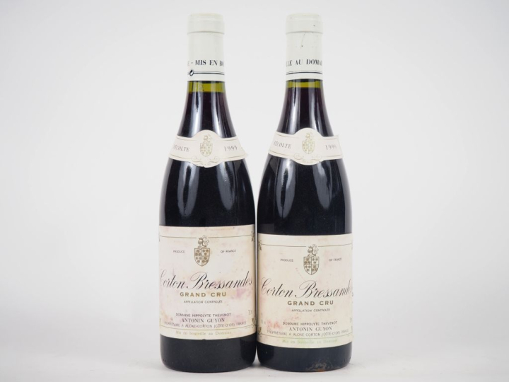 2 BOUTEILLES CORTON BRESSANDES GC ANTONIN GUYON - 1999 - ET 