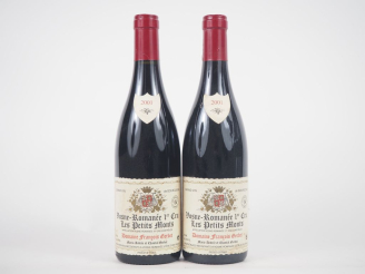 Vente aux enchères 2 BOUTEILLES VOSNE ROMANÉE 1er CRU "LES PETITS MONTS" DOMAINE FRANCOIS