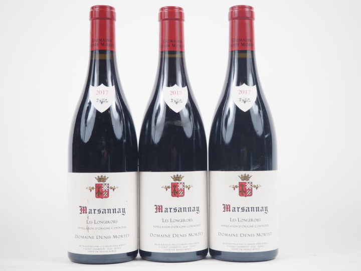 3 BOUTEILLES MARSANNAY "LES LONGEROIES" DOMAINE DENIS MORTET - 2017