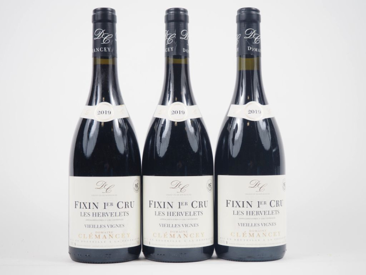 3 BOUTEILLE FIXIN 1er CRU "LES HERVELETS" VIEILLES VIGNES DOMAINE CLÉM