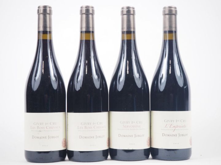 4 BOUTEILLES GIVRY 1er CRU DOMAINE JABLOT 2023 : 2 "LES BOIS CHEVAUX" 