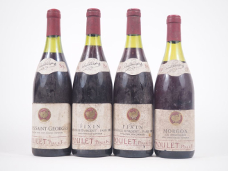 Vente aux enchères 4 BOUTEILLES POULET PÈRE ET FILS 1985 : 1 NUITS ST GEORGES / 2 FIXIN /