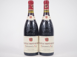 Vente aux enchères 2 BOUTEILLES CHÂTEAUNEUF DU PAPE CHÂTEAU MONT REDON - 1995