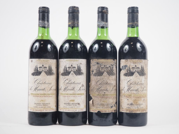 4 BOUTEILLES CHÂTEAU DE HAUTE SERRE CAHORS : 2 DE 1982 / 2 DE 1989 - 3