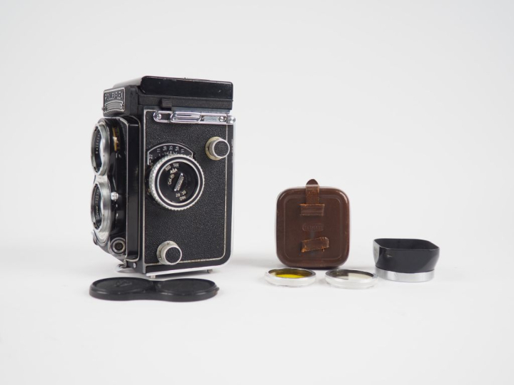 ROLLEIFLEX. Appareil photographique n°T2243777 avec objectifs HEIDOSMA
