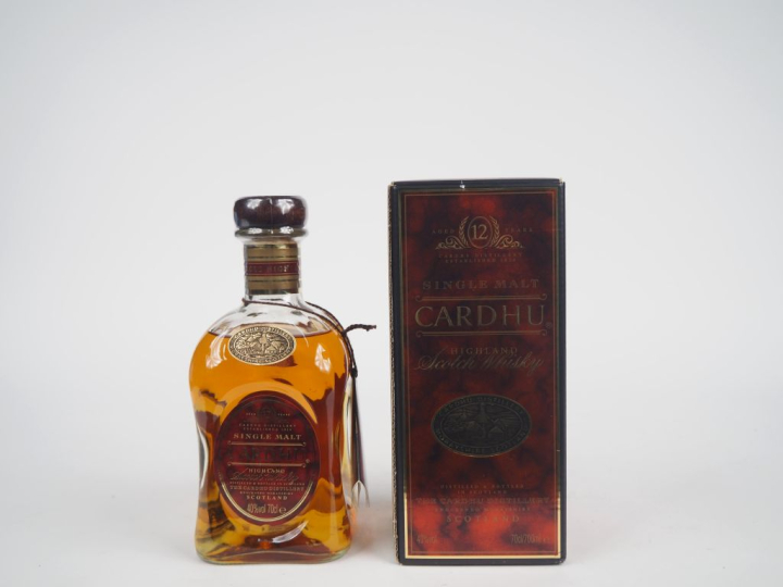 CARDHU 12 YEARS - 40 %  - NIVEAU BAS - COFFRET 