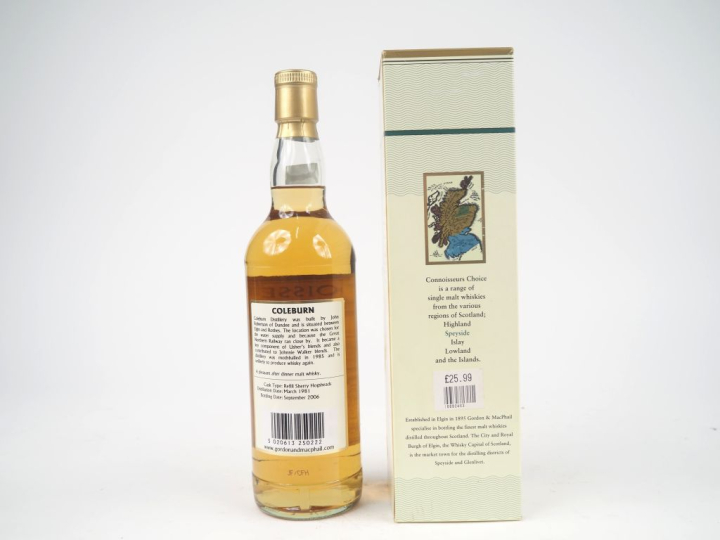 COLEBURN 25 YEARS GORDON   MACPHAIL DISTILLED : 1981 - BOTTLED : 2006 
