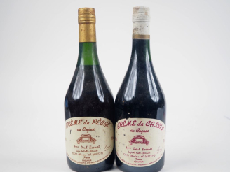 Vente aux enchères 2 BOUTEILLES CREME DE CASSIS AU COGNAC P.BOSSUET