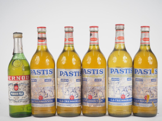 Vente aux enchères 6 BOUTEILLES : 5 PASTIS LA CRESSONNÉE / 1 PERNOD 