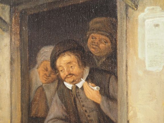 Cornelis DUSART (Haarlem, 1660 - 1704) (Attribué à) "La joueuse de vie