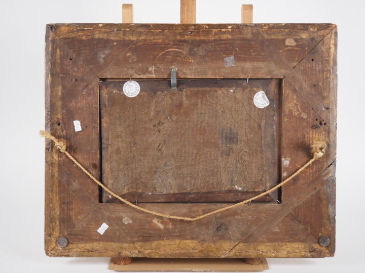 Ecole française début XIXème.  "Marine" Huile sur panneau  Dim. 23 x 3