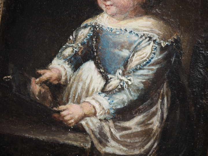 CORNELIS DE VOS (attribué à). "portrait d'enfant" Huile sur cuivre  Di