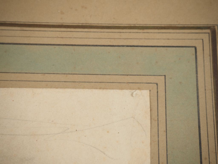 Théo FRAGRONARD. (attribué à) "Etude" Dessin au crayon Dim. À vue : 16