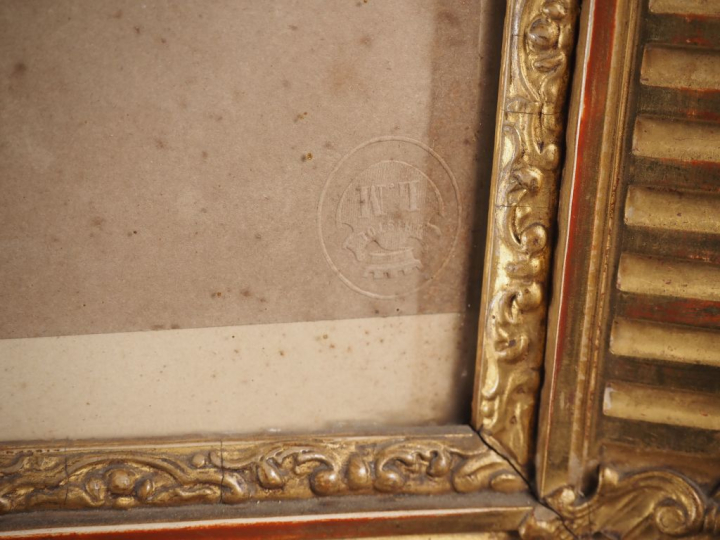 Jules BOILLY.  (d'après ?) "portrait de jeune fille" Dessin portant un