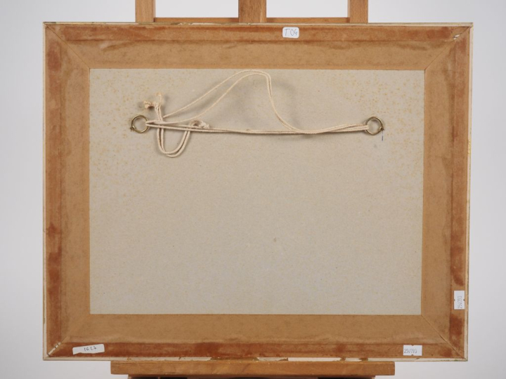 Louis Noël AGERON. "Paysage de sous-bois" Aquarelle, signée en bas à g