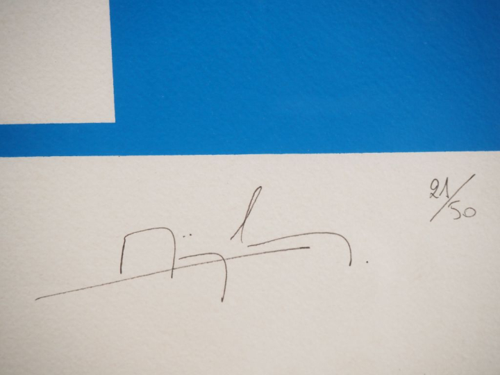 Ecole française Xxème. "Le port de Collioure" Lithographie signée en b