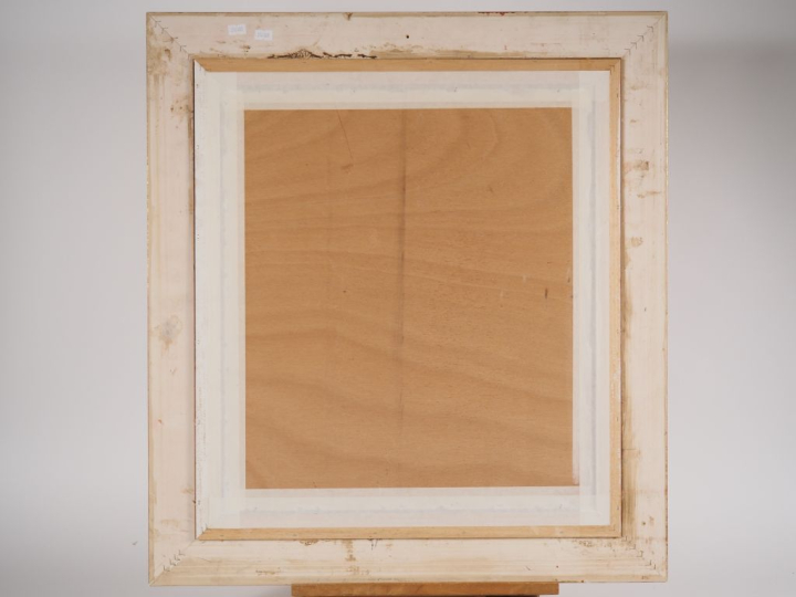 Marc CLAUZADE.  "Les amis du boulevard" Huile sur panneau, signée en b