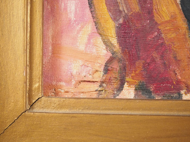 Jules COUEZ.  "les grands boulevards en 1930" Huile sur toile, signée 