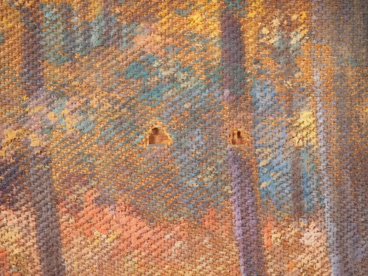 Emile DECKERS.  "Sous bois en automne" Huile sur toile, signée en bas 