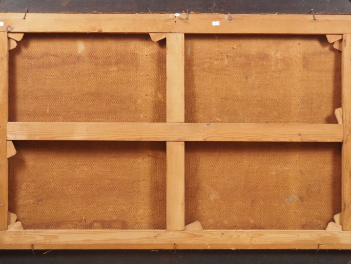 Emile DECKERS.  "Sous bois en automne" Huile sur toile, signée en bas 