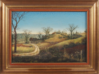 Vente aux enchères Albert DRACHKOVITCH.  "Fin d'automne" Huile sur isorel, signée en bas 