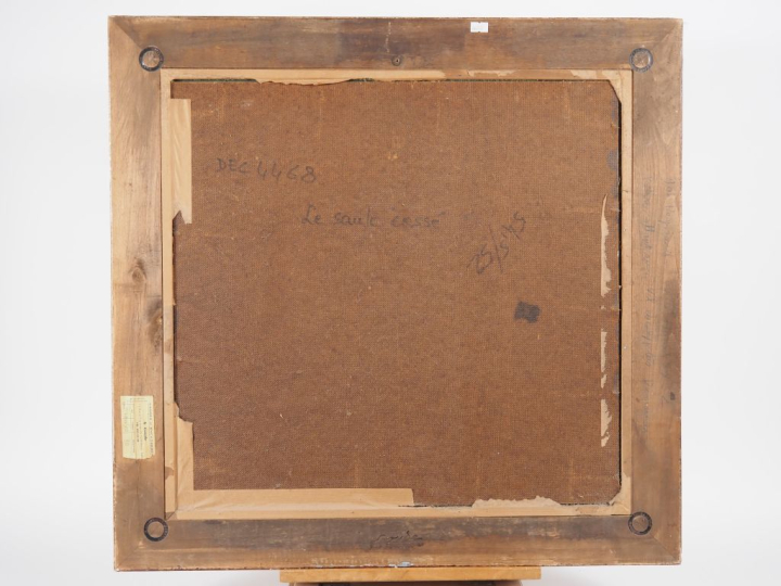 Albert DRACHKAVOTCH.  "le saule cassé" Huile sur isorel, signée en bas