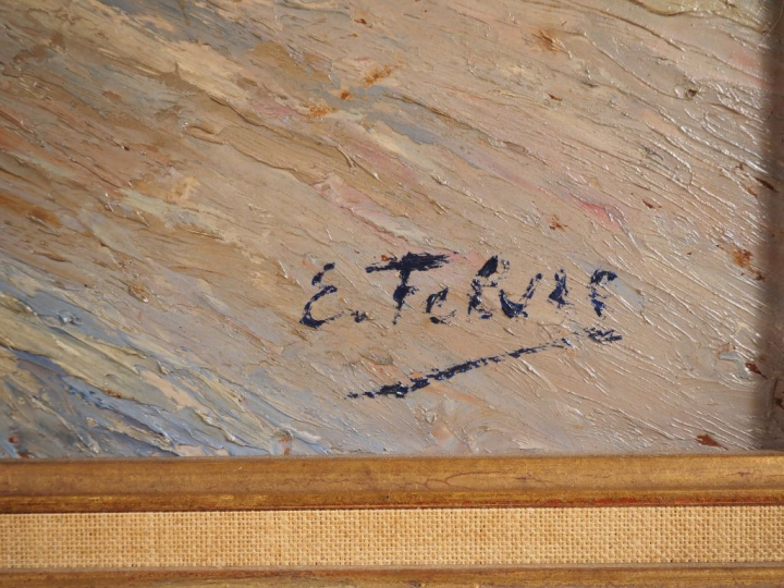 E. FEBVRE.  "le vieux Montmartre, la rue des saules, coin de la maison