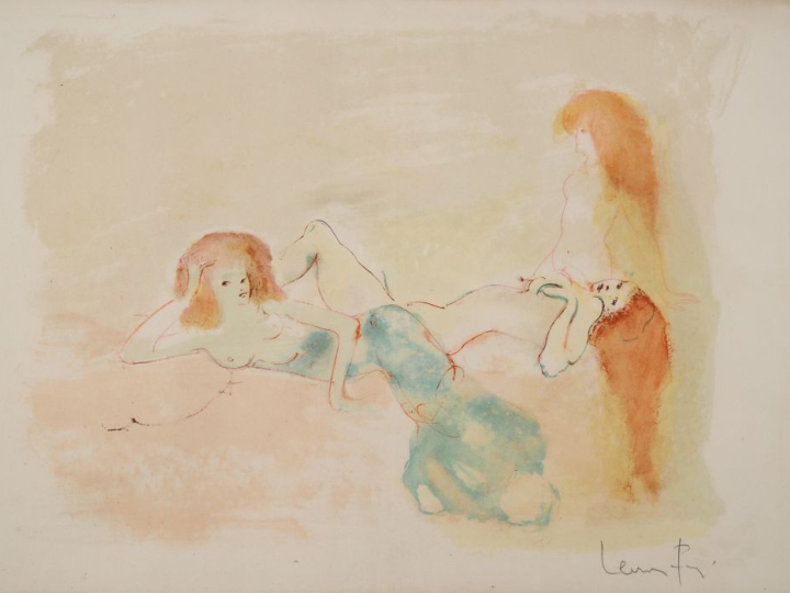 Léonor FINI.  "les courtisanes" Lithographie