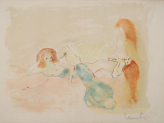 Vente aux enchères Léonor FINI.  "les courtisanes" Lithographie
