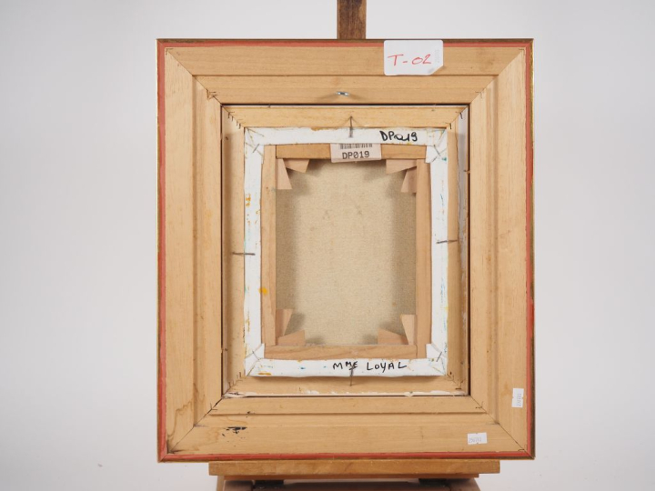 Gérard GOUVRANT.  "Madame Loyale" Huile sur toile, signée en haut à dr